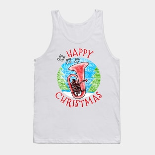 Christmas Tuba Tubaist Brass Musician Xmas 2022 Tank Top